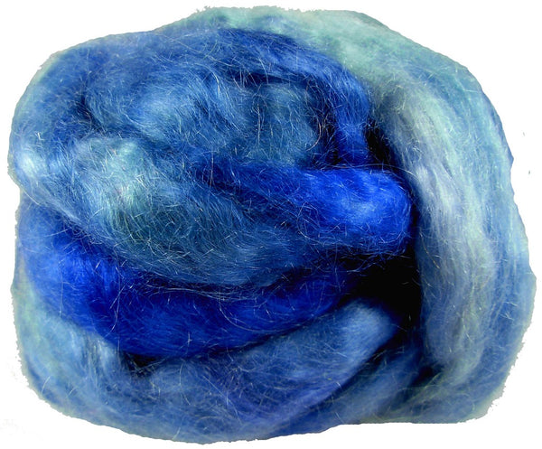 Mohair Roving, Sorta Solid Sky Blue