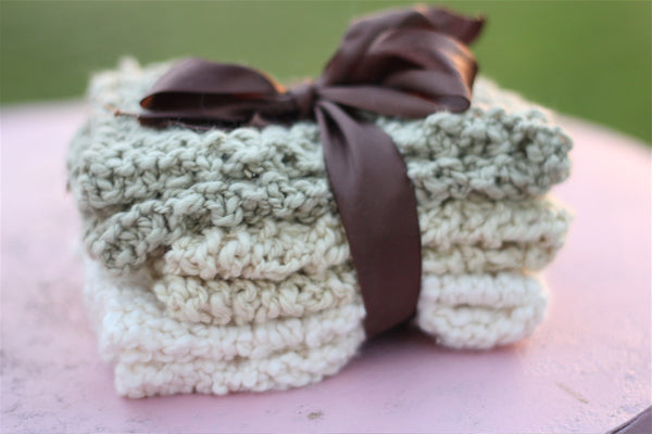 Knit Dish Cloths -100% Organic Cotton